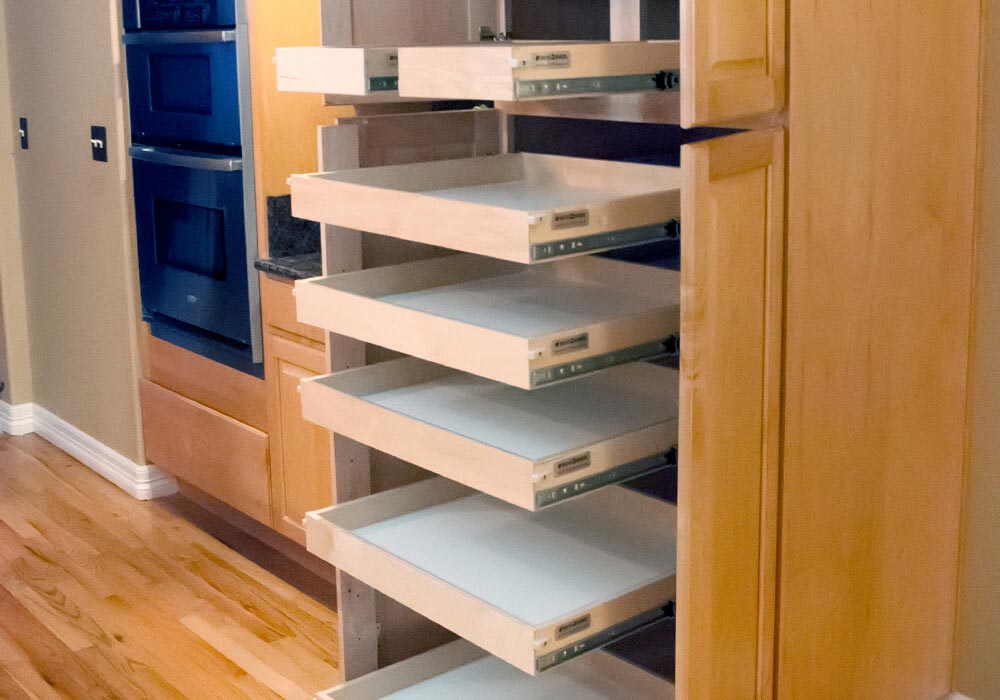Custom Roll Out Shelves For Your Home, Retrofit Pull Out Shelves For Pantry