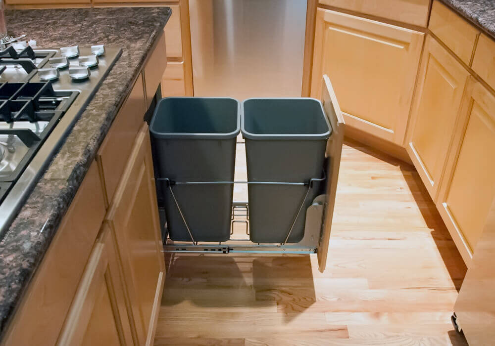 Kitchen Trash and Recycling Drawers