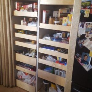 Closet Pantry Custom Roll Out Drawers